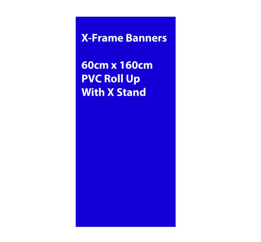 60cm x 160cm PVC Roll Up With X Stand BrandTastic